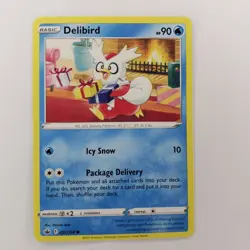 Delibird 032/198 - 2021 Pokemon Chilling Reign Common Card - Narumi Sato Artwork - Image 1