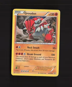 Groudon 84/160 Primal Clash Cracked Ice Holo Rare Pokemon Card MP - Image 1