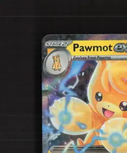 Pawmot ex 073/197 Obsidian Flames Ultra Rare Holo Pokemon Card LP+ - Image 3