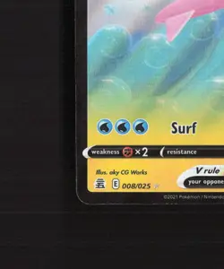 Surfing Pikachu V 008/025 Celebrations Ultra Rare Holo Pokemon Card NM - Image 5