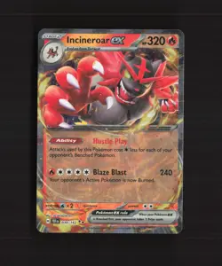 Incineroar ex 034/162 Temporal Forces Ultra Rare Holo Pokemon Card NM - Image 1