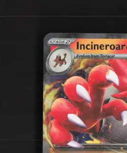 Incineroar ex 034/162 Temporal Forces Ultra Rare Holo Pokemon Card NM - Image 3