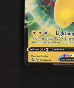 Pikachu V SWSH198 Sword & Shield Black Star Promo Holo Pokemon Card LP - Image 5