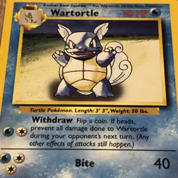 Pokemon TCG Wartortle Base Set Uncommon Card 42/102 LP Condition - Image 4