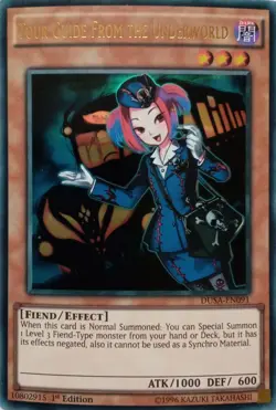 DUSA-EN091 TOUR GUIDE FROM THE UNDERWORLD ULTRA RARE 1ST EDITION YuGiOh CARD - Image 1