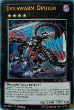 DUSA-EN090 EVILSWARM OPHION ULTRA RARE 1ST EDITION YuGiOh CARD - Image 1