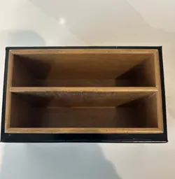 Black Leather Card Deck Storage Box New Made For Nieman Marcus - Image 2