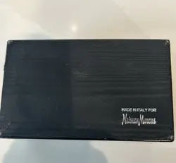 Black Leather Card Deck Storage Box New Made For Nieman Marcus - Image 4