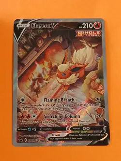 Pokemon Sword & Shield Flareon V Promo Card SWSH 180 Collection Box - Image 2