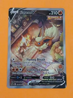 Pokemon Sword & Shield Flareon V Promo Card SWSH 180 Collection Box - Image 1