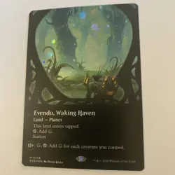 Evendo, Waking Haven #374 (Borderless) (Galaxy Foil) Edge of Eternities Foil MTG - Image 2