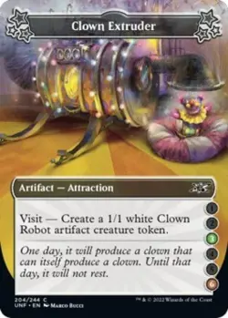 Clown Extruder (3-6) -Foil Light Play MTG Unfinity - Image 1
