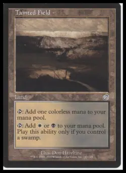 MTG Torment #140 Tainted Field Lightly played tcg - Image 1