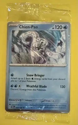 Pokemon TCG ~ Chien-Pao 057/182 ~ Paradox Rift ~ Cosmos Holo Sealed Exclusive - Image 1