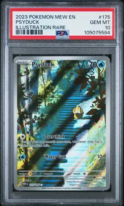 2023 POKEMON MEW EN-151 ILLUSTRATION RARE #175 PSYDUCK PSA 10 - Image 1