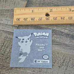 Vintage 1999 Artbox Pokemon Sticker Pikachu and Ash Series 1 Prizm Pr03 Holo - Image 5