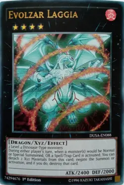 DUSA-EN088 EVOLZAR LAGGIA ULTRA RARE 1ST EDITION YuGiOh CARD - Image 1