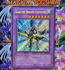 Yugioh Gaia The Dragon Champion LOB-125 Secret Rare Original Print Konami 2002 - Image 1