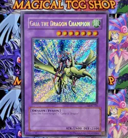 Yugioh Gaia The Dragon Champion LOB-125 Secret Rare Original Print Konami 2002 - Image 3