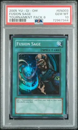 Yugioh PSA 10 2005 Fusion Sage TP6-EN003 Super Rare *7344 - Image 1
