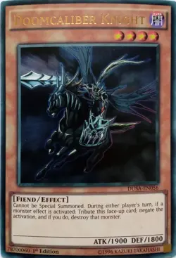 DUSA-EN056 DOOMCALIBER KNIGHT ULTRA RARE 1ST EDITION YuGiOh CARD - Image 1