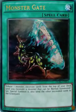 DUSA-EN055 MONSTER GATE ULTRA RARE 1ST EDITION YuGiOh CARD - Image 1