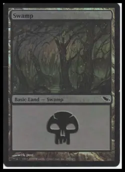 MTG Shadowmoor #292 Swamp (292) Foil Lightly played tcg - Image 1