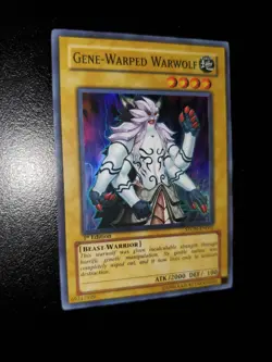 Yugioh 2007 Gene-Warped Warwolf SR 1st Ed. STON-EN001 Near Mint - Image 2