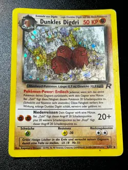 Dunkles Digdri 6/82 Dark Dugtrio GERMAN - Team Rocket Holo Rare Pokemon Card MP - Image 1