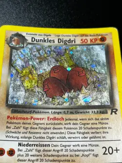 Dunkles Digdri 6/82 Dark Dugtrio GERMAN - Team Rocket Holo Rare Pokemon Card MP - Image 2