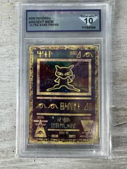 DSG 10 Gem Mint Pokemon 2000 Movie Holographic Ancient Mew Promo Card. - Image 1