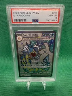 PSA 10 GEM MINT Gyarados ex Full Art 225/198 Pokemon Scarlet & Violet TCG Card - Image 1