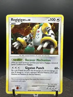 Regigigas Holo 37/146 Pokemon Card Legends Awakened 2008 - Image 3