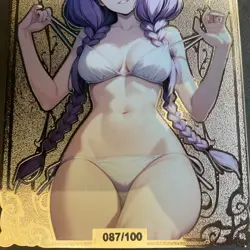 Goddess Story Gold METAL Card Double Sidded Serial Number #087/100! Anime Girl - Image 5
