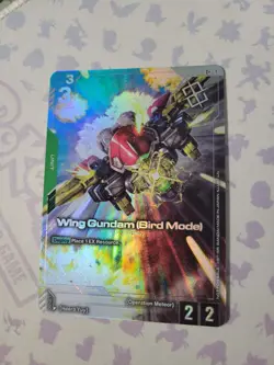 Wing Gundam (Bird Mode) Alternate Art Winner Foil -ST02-002 C NM - TCG Card Game - Image 2
