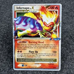 Infernape LV X DP10 Pokemon Card Diamond & Pearl Black Star Promo Holo - Image 1