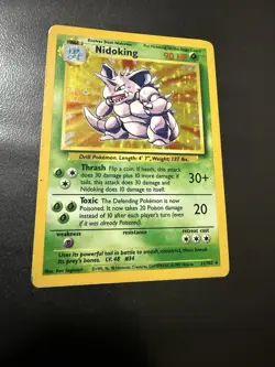 1999 Pokemon Trading Card Game (TCG) Nidoking card from the Base Set card 11/102 - Image 1