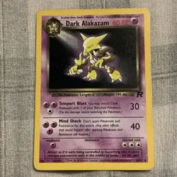 Dark Alakazam 18/82 Rare Team Rocket Pokemon Card WOTC Vintage TCG - LP - Image 1