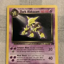 Dark Alakazam 18/82 Rare Team Rocket Pokemon Card WOTC Vintage TCG - LP - Image 3