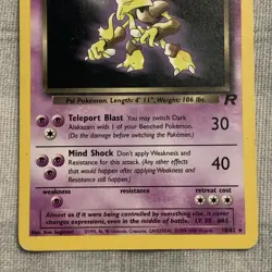 Dark Alakazam 18/82 Rare Team Rocket Pokemon Card WOTC Vintage TCG - LP - Image 4