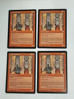 MTG Playset 4x Wall of Razors (Stronghold/Red/U) - BGM - Image 1