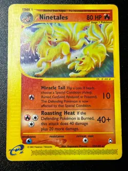 Ninetales 25/147 - Aquapolis Rare Regular Pokemon Card MP - E-Reader - Image 1