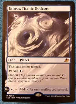 MTG Edge Of Eternities Uthos, Titanic Godcore 260 Land Mythic Regular NM/M - Image 1