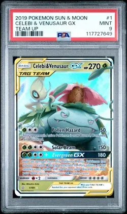 PSA 10 Celebi & Venusaur GX 1/181 - 2019 Pokemon Team Up - Ultra Rare - Image 1
