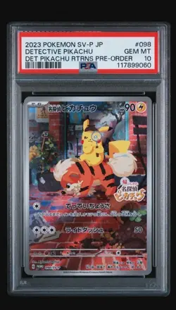 Pokemon Detective Pikachu Returns Pre-Order 098/SV-P Japanese PSA 10 - Image 1