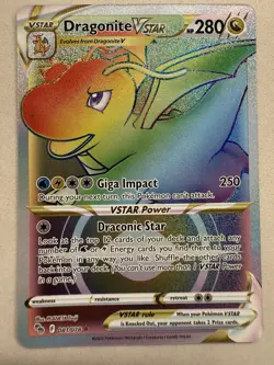Pokemon Dragonite VSTAR 081/078 Pokemon GO Rainbow Secret Rare Holo NM - Image 3