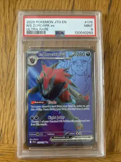 2025 N’s Zoroark ex 175/159 Pokemon Journey Together Illustration Rare PSA 9 - Image 1