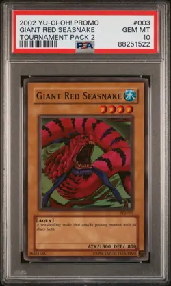 Yugioh PSA 10 2002 Giant Red Seasnake TP2-003 Super Rare *1522 - Image 1