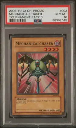 Yugioh PSA 10 2003 Mechanicalchaser TP3-003 Super Rare POP 8 *2645 - Image 1