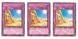 3x Yugioh Desert Sunlight DR2-EN219 Common Unlimited Edition Trap Pokemon Cards - Image 1